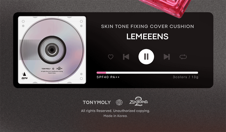 [주토피아] 스킨톤 픽싱 커버 쿠션(zootopia skin tone fixing cushion 00)